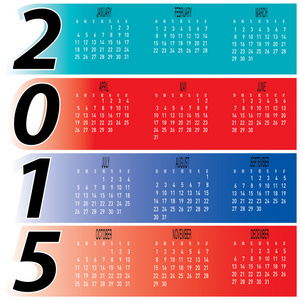 日常每月多彩 2015 年日历