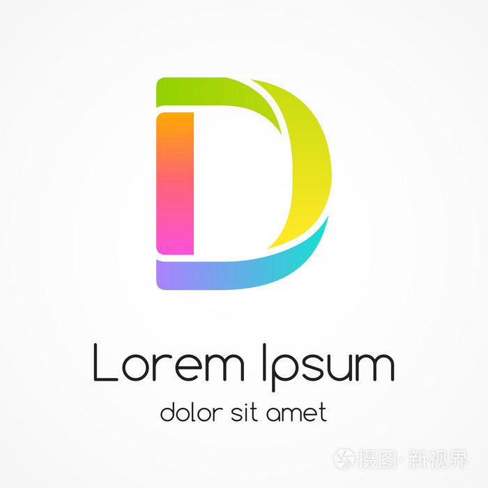 标识字母 d 公司矢量设计模板