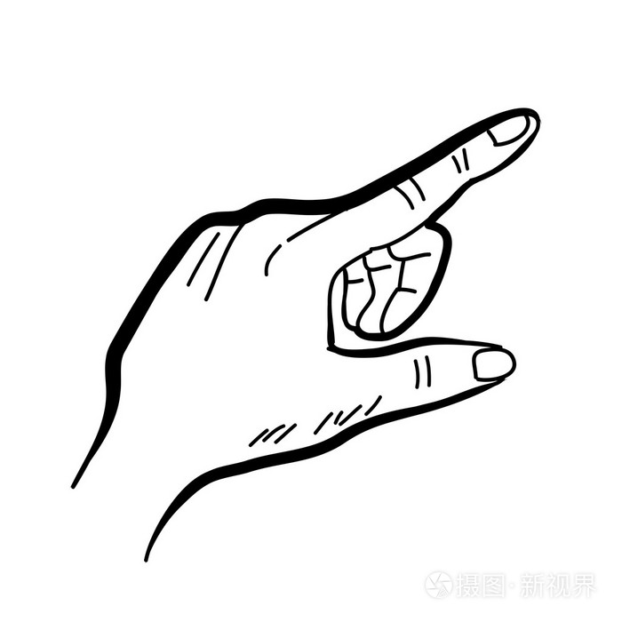 手绘图的手