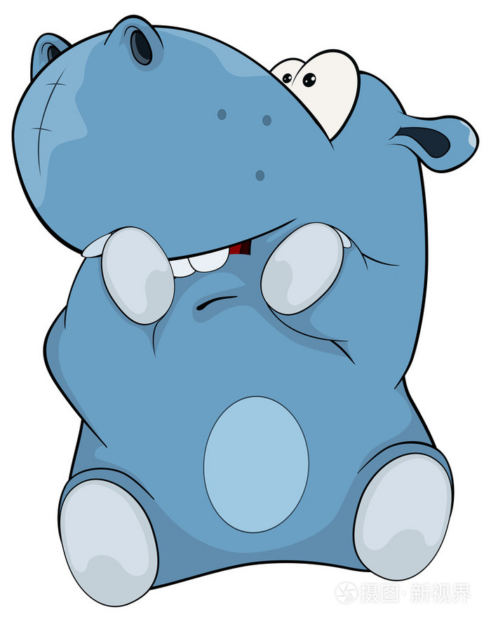 卡通小河马卡通小河马宇航员小河马.