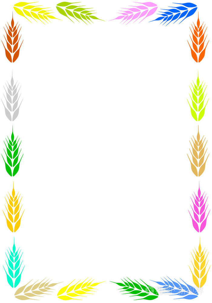 框架的小麦的耳朵