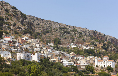 克里察传统村落在克里特岛，希腊
