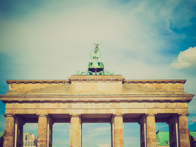 复古外观 brandenburger tor 柏林