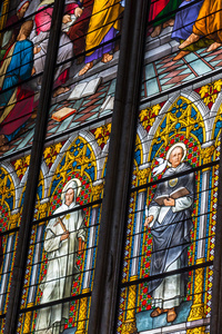 科隆 德国8 月 26 五旬节主题是在 8 月 26 日大教堂彩绘玻璃教堂窗口 2014 年在科隆