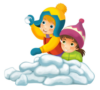 冬季活动儿童
