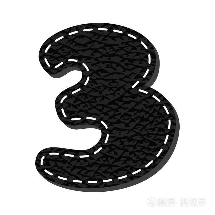 抽象的数字皮革字体矢量插画-正版商用图片1glm01-摄图新视界