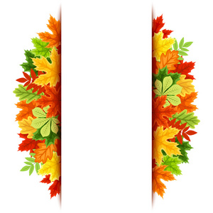 矢量背景与色彩鲜艳的秋叶。eps 10