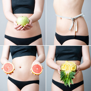 体重过重的妇女与水果