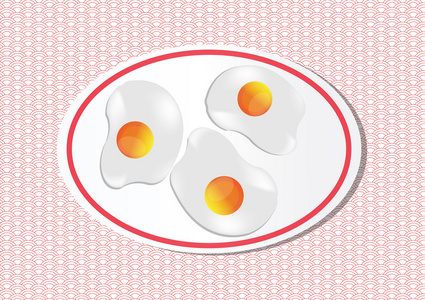 三个煎的鸡蛋在上日语背景板图片