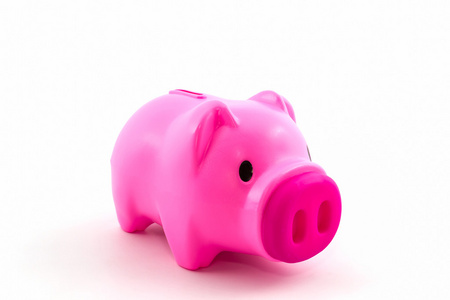 粉红色的小猪银行储蓄