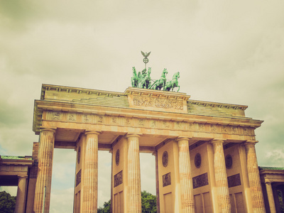 复古外观 brandenburger tor 柏林