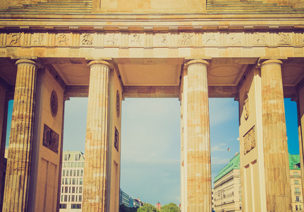 复古外观 brandenburger tor 柏林