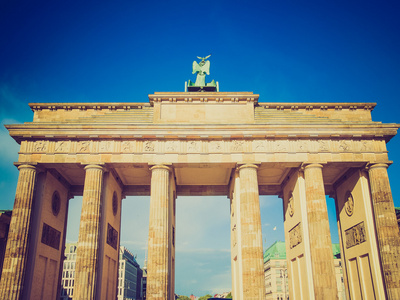 复古外观 brandenburger tor 柏林