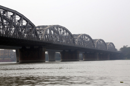 桥，横跨河 韦企业的组织筹划 加尔各答