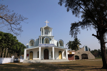 在 basanti，西孟加拉邦，印度天主教会