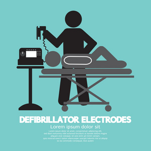 除颤器电极符号矢量图