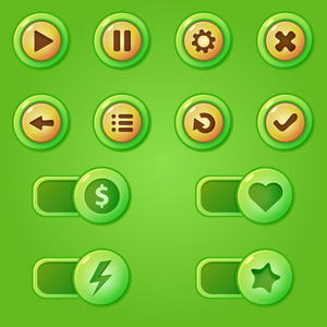 绿色游戏设计界面图片