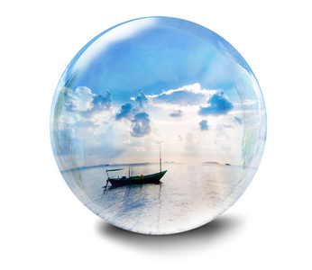 玻璃球与海