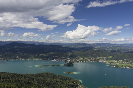 worthersee 湖的全景视图