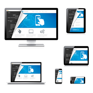 孤立的网站开发平板电脑 笔记本电脑 计算机和电话