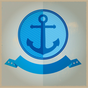 老式复古航海徽章和标签