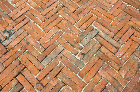 红砖的人行道照片