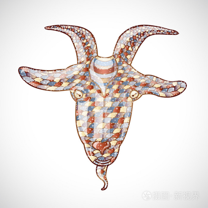 抽象的山羊, 羊年插画-正版商用图片1gne0p-摄图新视界