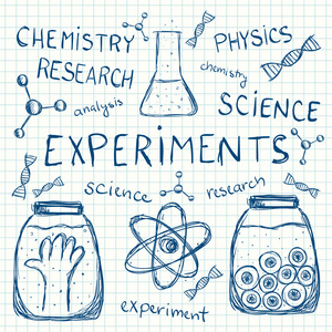 在方格纸上的科学实验