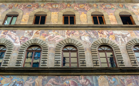 老房子，用在佛罗伦萨的街头壁画装饰