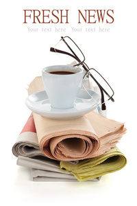 咖啡和报纸