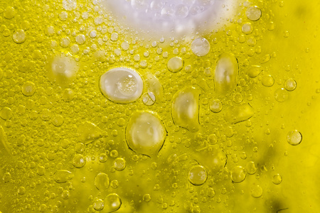 油, 水和油不朱的抽象, 多彩组成照片