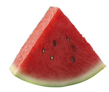 单一的西瓜片上白色孤立照片