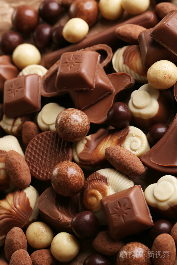 不同种类的巧克力