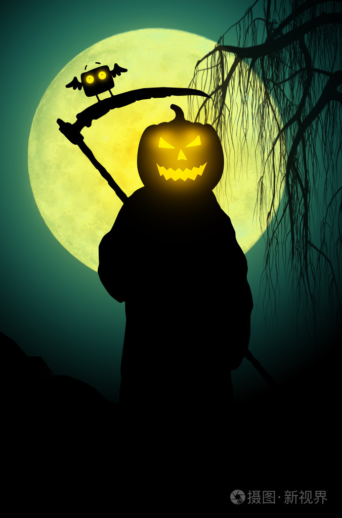 死亡的剪影.万圣节风格