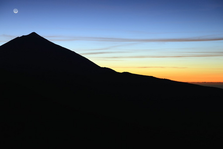 火山日落