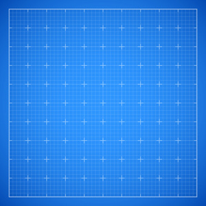 蓝色的正方形网格蓝图