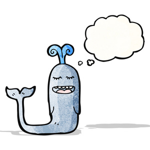 海豚与思想泡沫卡通