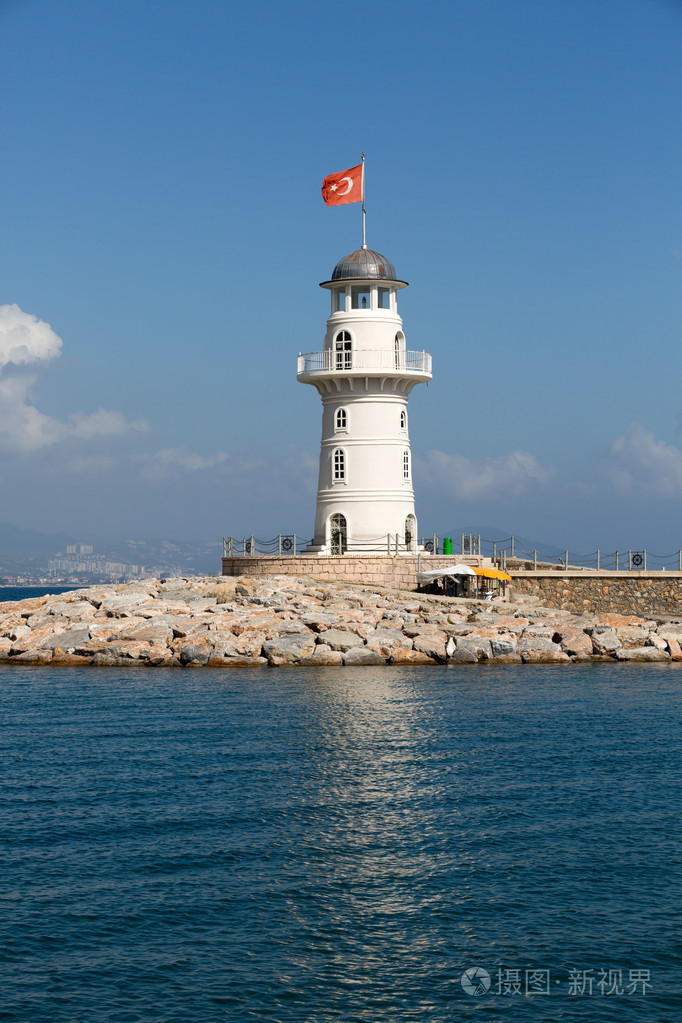 在安卡拉，土耳其港口的灯塔