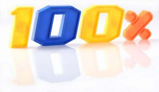 零利润多彩百分之百用白色衬底上的反射照片