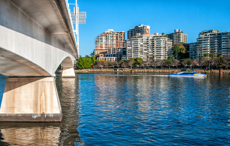 Brisbane, australia. horizonte de la hermosa ciudad en un da de