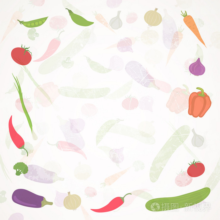 矢量背景与蔬菜