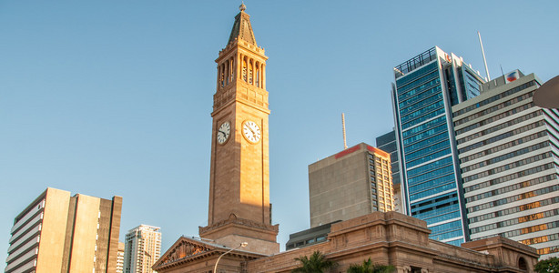 Brisbane, australia. horizonte de la hermosa ciudad en un da de