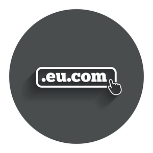 域 eu.com 标志图标。互联网的子域