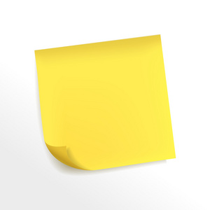 空白的黄色便条纸