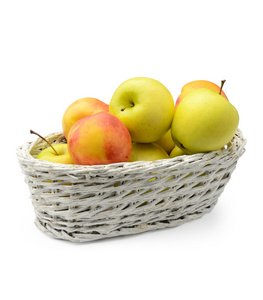 苹果和桃在一个篮子里