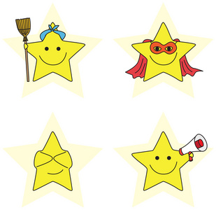 卡通黄色小星星图片