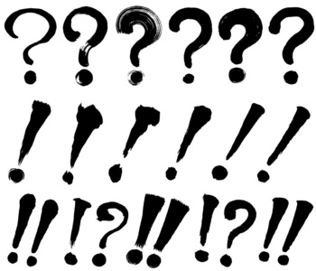 男孩和问号图片