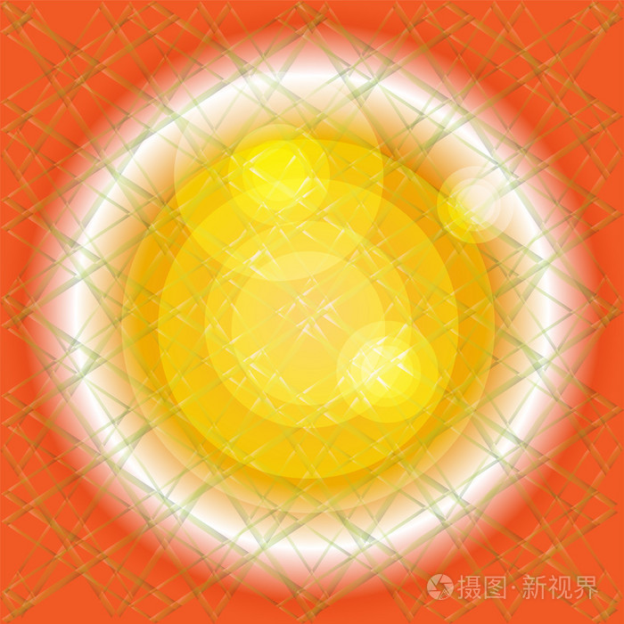 用圆光橙色背景纹理