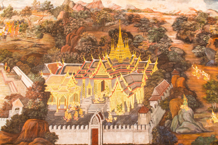在玉佛寺壁画图片