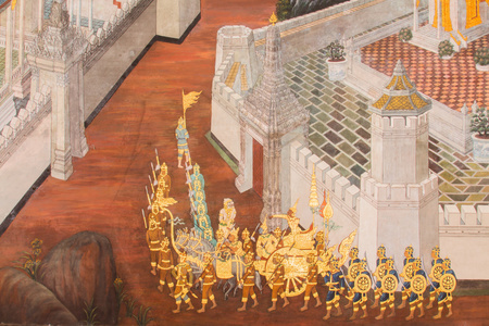 在玉佛寺壁画图片